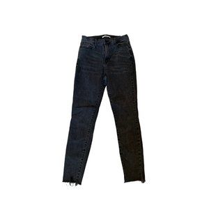 PASCUN Black Super High Rise Skinny Jeans Womens Size 28 Women's Distressed Ankl